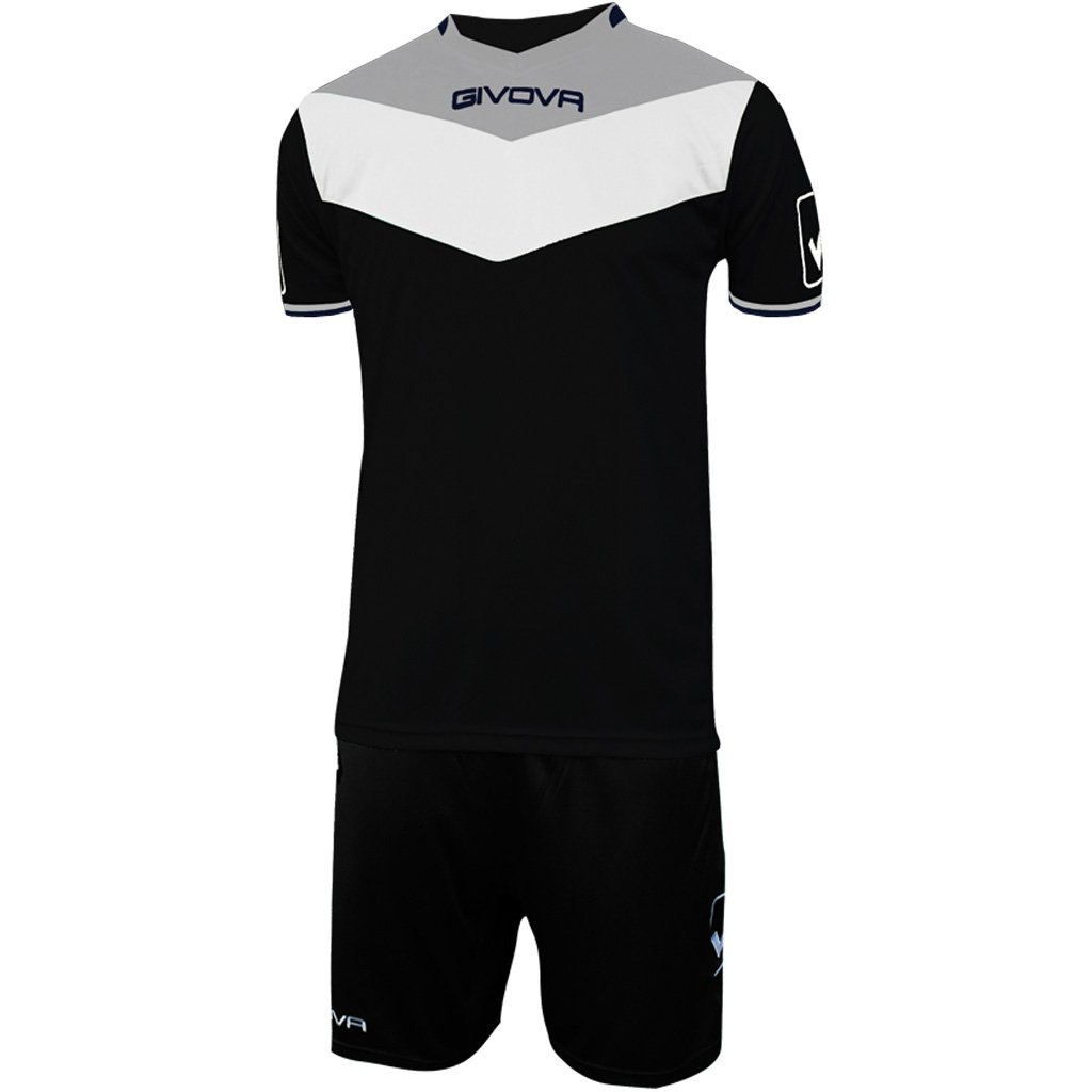 Givova, kit campo, black/light grey, 2XS