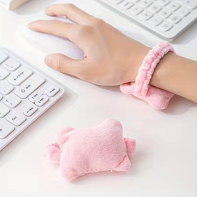 mini wearable mouse wrist rest with elastic band, portable wrist support pillow for laptop & computer (1)