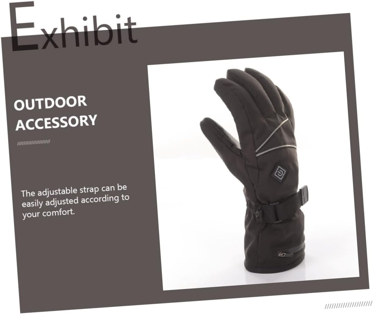 1Pair Outdoor Heating Gloves Thickened Warm Gloves for Motorcycle Riding and Winter Sports Rechargeable Battery for Cold Hands