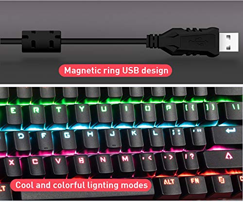 Teclado Gamer K917 Retro USB RGB Clásico Negro miniatura 6