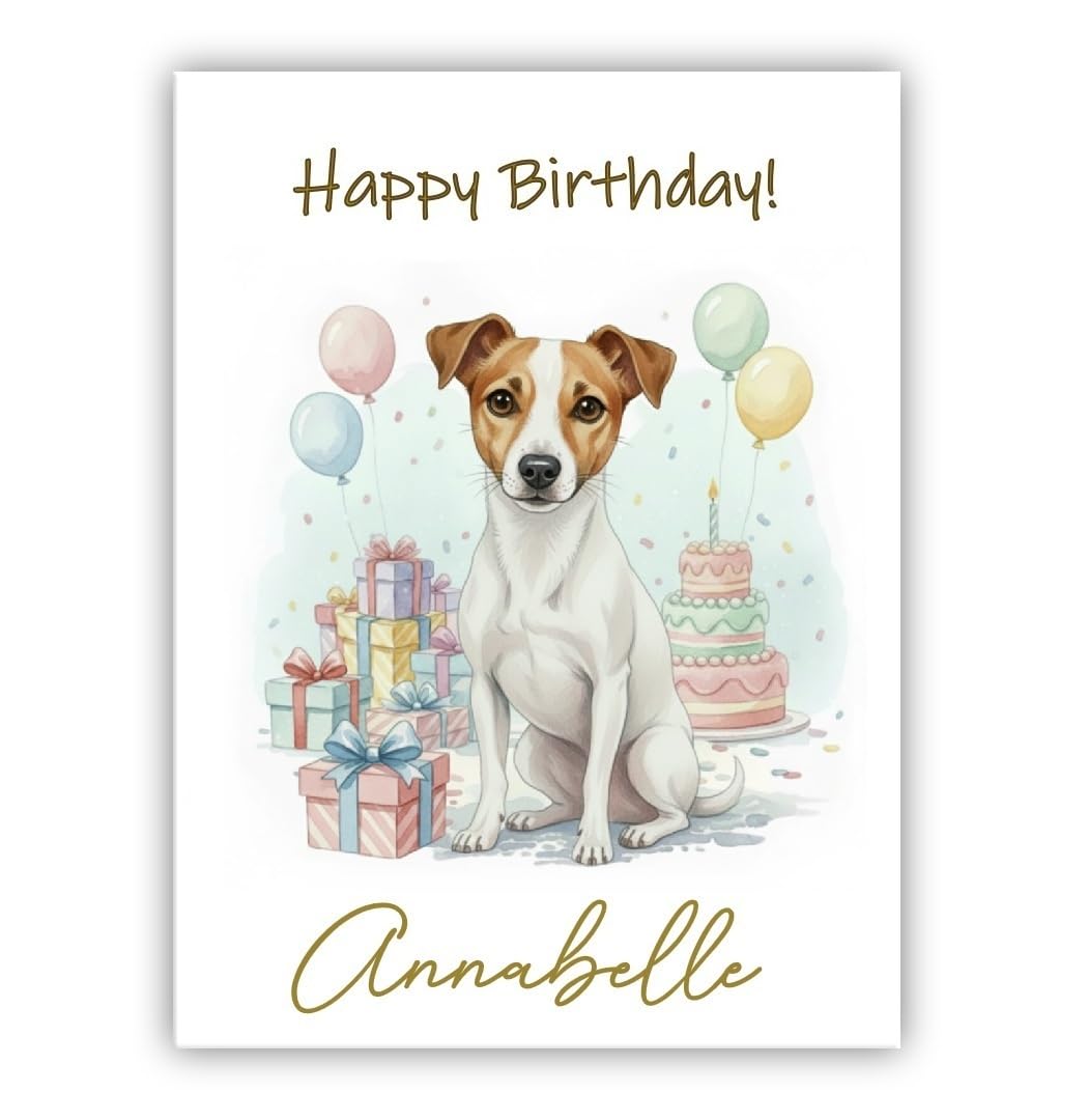 Personalised Birthday Card From the Dog – Add Any Name – Multiple Breeds Available – Dogs Lover Gift (• Jack Russell Terrier)
