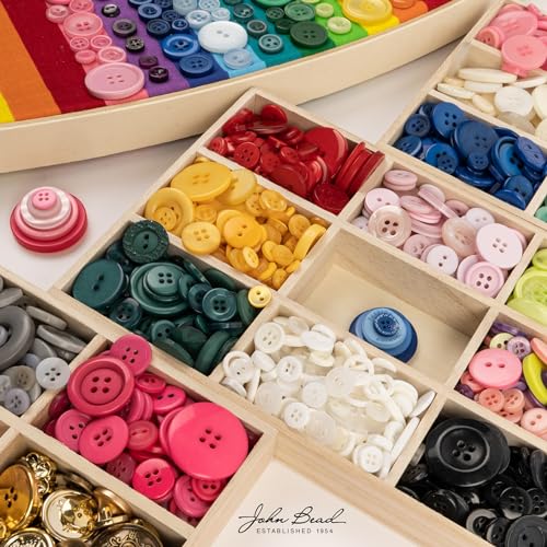 Boutons résine vert citron John Bead 130g pour mercerie et création DIY
