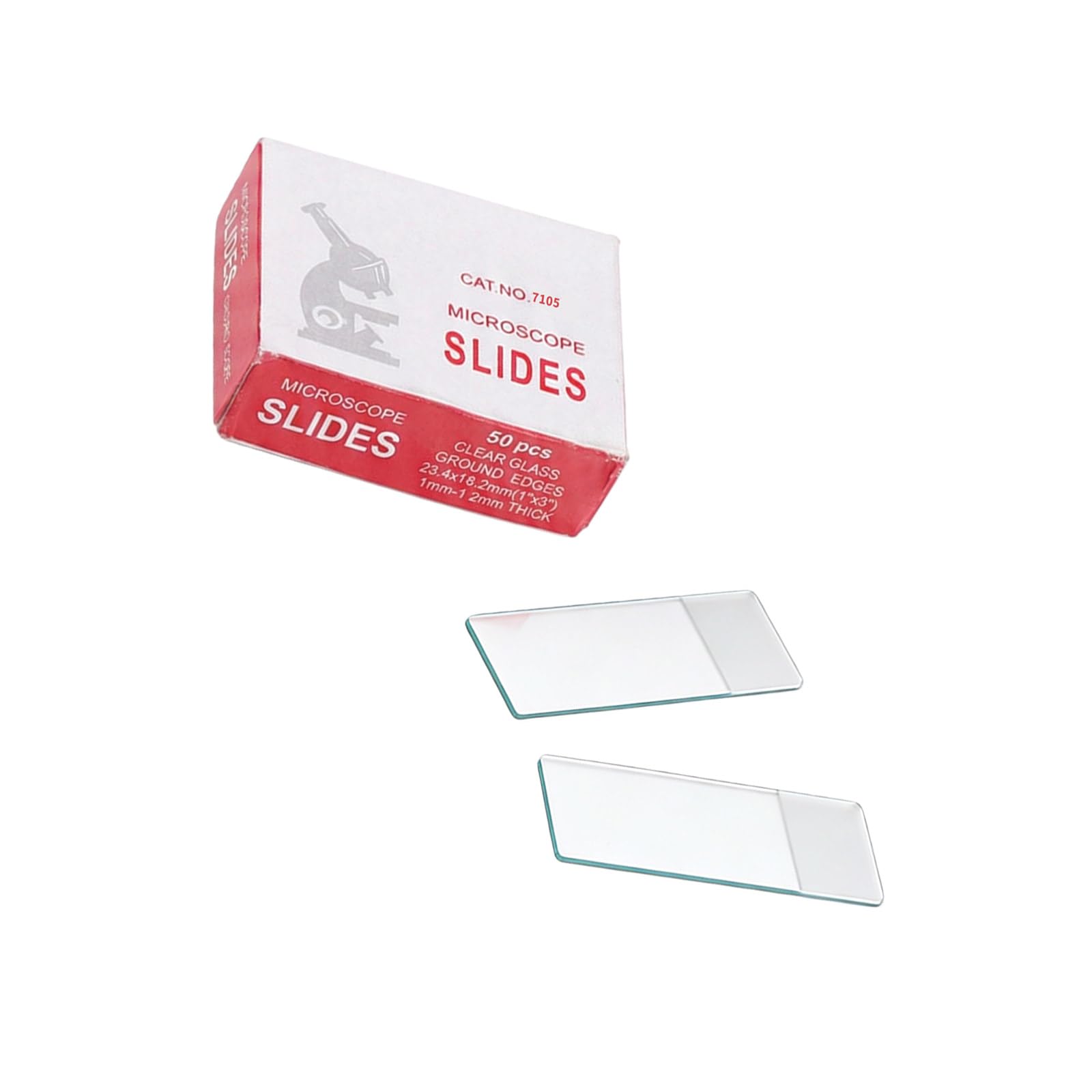50pcs Educational Science Laboratory Microscope Slides Size 24x76.2mm Cleaned Microscope Biology Educational Glass Structure