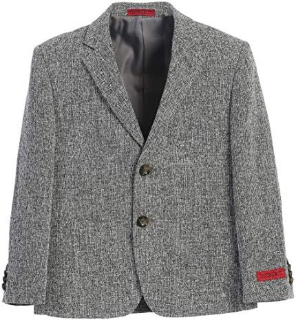 Gioberti Kids and Boys Lightweight Formal Tweed Blazer Jacket, Gray, Size 14