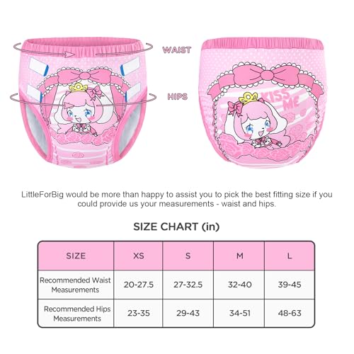 Image of Littleforbig Soft Silky Underwear Comfortable Washable Reusable Adult Training Pants - Little Beauty Pink S