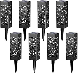 LEKSO 6 Pack Solar Light Garden Light Set, Warm White, Extra Bright Decorative Waterproof LED Solar Lights for Garden, Outdoor, Patio, Driveway, Yard