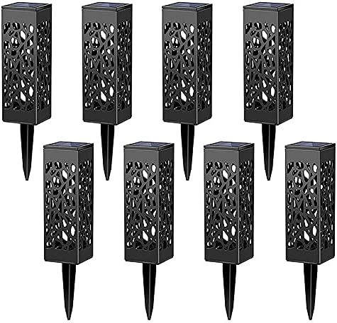 LEKSO 6 Pack Solar Light Garden Light Set, Warm White, Extra Bright Decorative Waterproof LED Solar Lights for Garden, Outdoor, Patio, Driveway, Yard