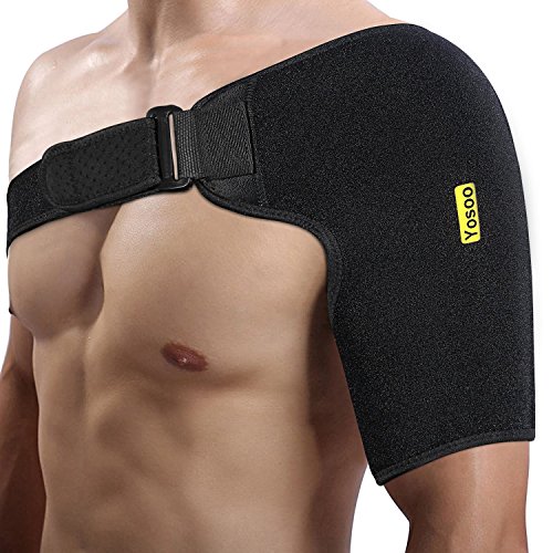 Yosoo Tutore per Spalla, Neopren Borsa a Tracolla Regolabile Compressione Brace Spalla Wrap Band di Cinture di Sicurezza, per passeggero o sulla Spalla Destra (Basic)