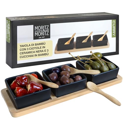 ALTO VALORE - La migliore qualità di Moritz & Moritz, mix di materiali di ardesia naturale, ceramica e bambù, impugnatura in acciaio inox