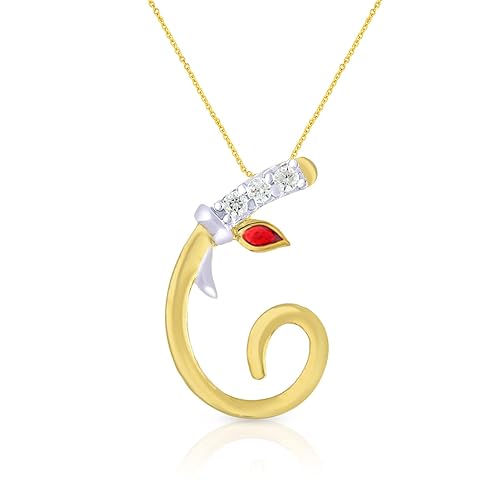 18 KT purity Yellow Gold Pendant ECOMSK114B_Y for Unisex