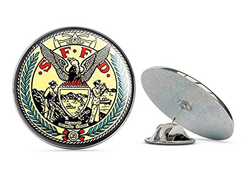 Round San Francisco Fire Dept (Firefighter sffd fire dept) Metal 0.75