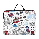 Idéale pour un usage quotidien : cette housse pour ordinateur portable imprimé Londres convient aussi bien aux hommes qu'aux femmes. Pour ceux qui sont constamment en déplacement pour les affaires ou le plaisir, ou qui travaillent dans un bureau, c'est un excellent choix. Il offre une excellente protection pendant votre routine quotidienne, ce qui rend vos voyages et votre travail sans tracas.