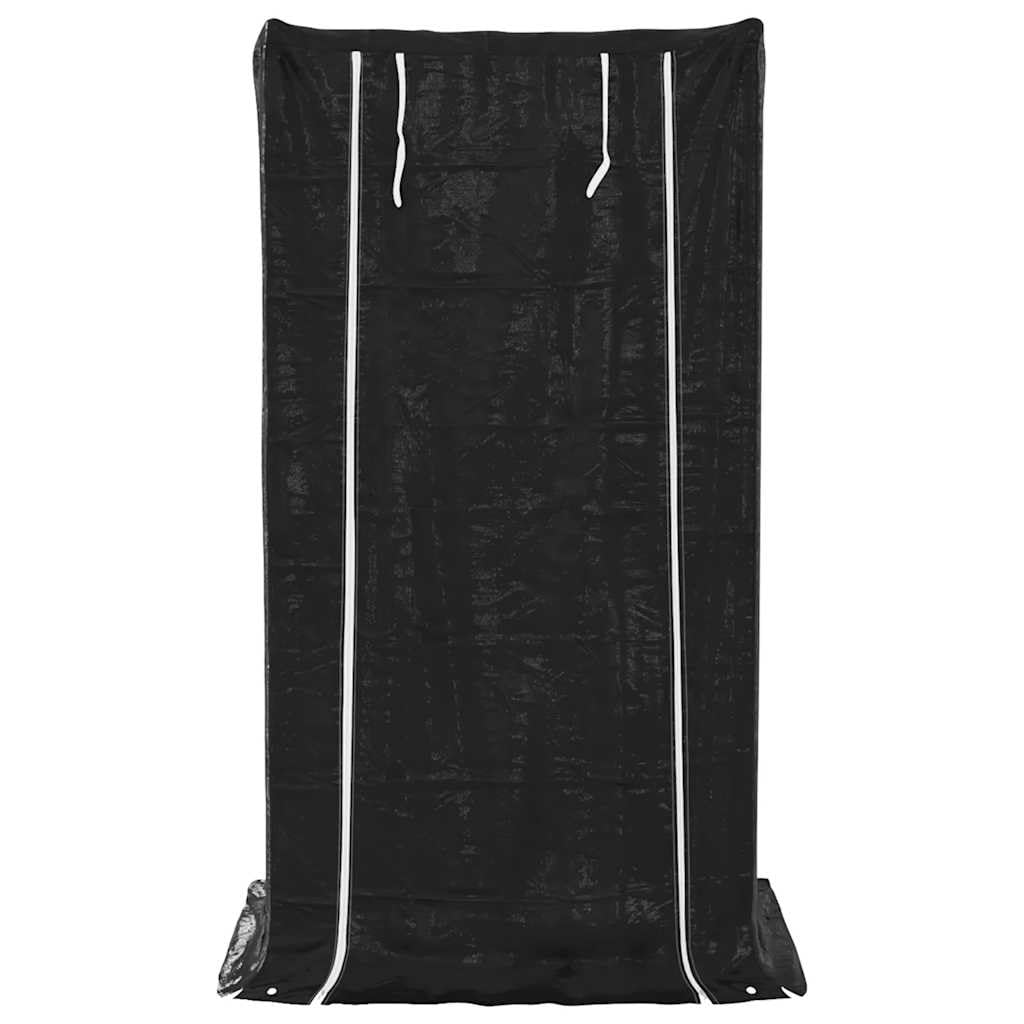 Portalegna con copertura antipioggia, 100 x 80 x 200 cm, in acciaio zincato