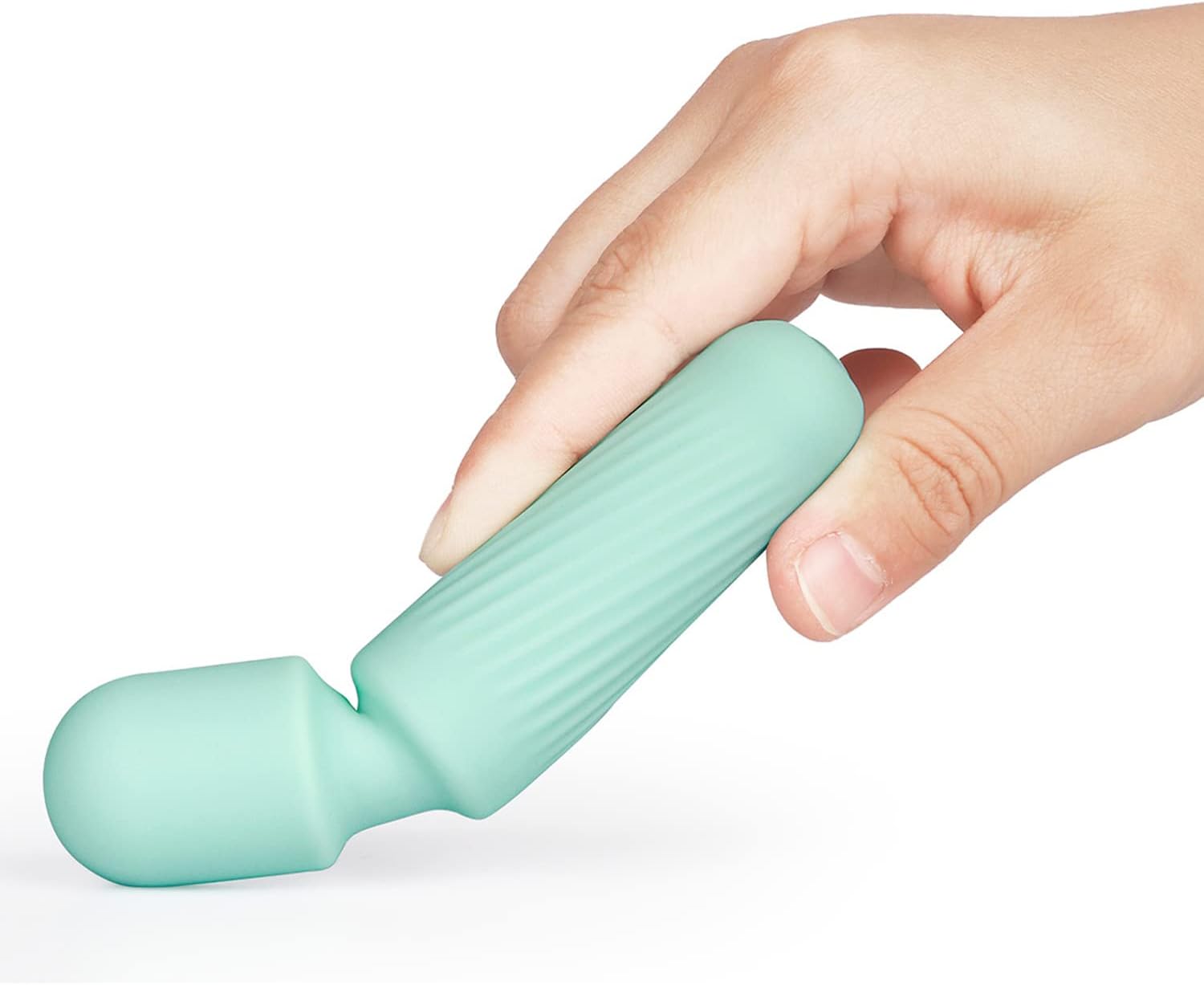 Mini Personal Wand Massager, Waterproof & Quiet Vibrating Wand, 10 Patterns & Speeds, USB Rechargeable, Mini Massager for Women, Body&Neck (Green)