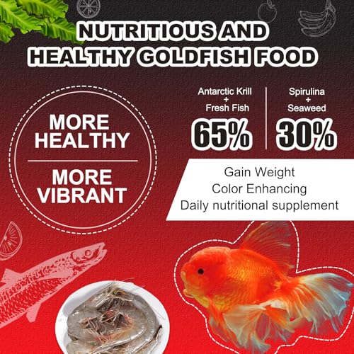 Floating Goldfish Food Pellets – 12oz Pond Fish Food Natural Color Enhancing, Promotes Growth with Natural Antarctic Krill & Spirulina, Clear Water Formula - Image 4