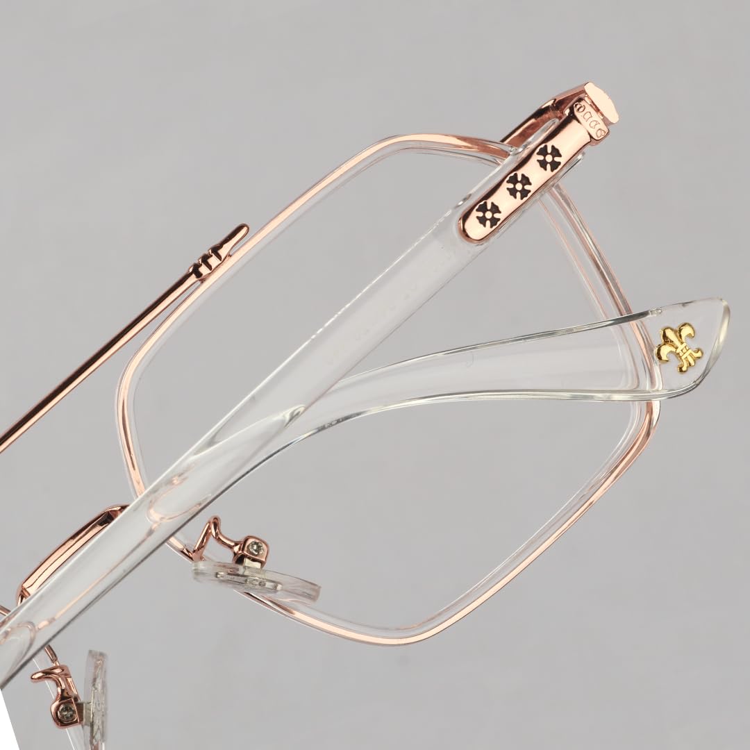 SAM AND MARSHALL BISHOP Eyeglasses I Computer Glasses I Light Weight Frames I Square Shape I Sheet Metal Frames I Prescription Friendly I Men & Women - Image 4 thumbnail