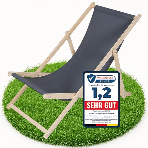Melko Strandstuhl aus Holz Holzliegestuhl klappbar Campingstuhl Faltliege Sonnenliege Anthrazit Strandliege tragbar Campingliege Melko Strandstuhl aus Holz Holzliegestuhl klappbar Campingstuhl Faltliege Sonnenliege Anthrazit Strandliege tragbar Campingliege