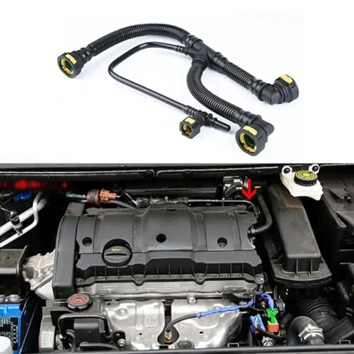 Tubos de ventilación del cárter duraderos compatibles con Peugeot 308 manguera de alta resistencia 6