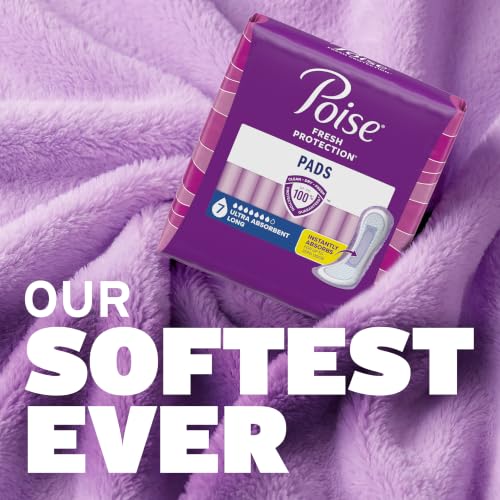 Poise Incontinence Pads for Women, 7 Drop, Long, 78 ct - image 8