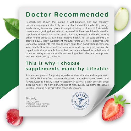 Lifeable Sugar Free Vitamin B12 Gummies | 1000 mcg | Great Tasting B12 Vitamins Gummies | Energy, Mood, and Metabolism Support | B 12 Vitamin Gummies for Men, Women, Adults | 90 Gummies