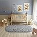 LOCHAS Bedroom Rug 2.6' x 5.3', Gray Fluffy Shaggy Area Rug for Bedroom Bedside, Soft Oval Throw Rugs Carpet for Kids Girls Nursery Living Room Home Decor