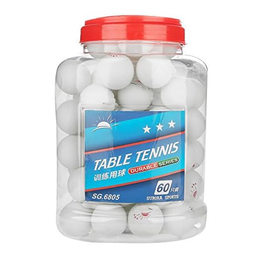 Bolas de ping pong Vbest life com caixa, 60 peças de bolas de tênis de mesa 3 estrelas para entretenimento de treinamento de competição (branca)