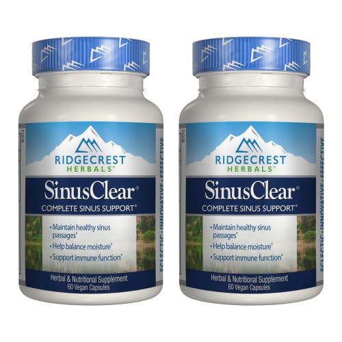 Ridgecrest Herbals SinusClear, Complete Sinus Support, 60 Vegetarian Capsules (2 Pack)
