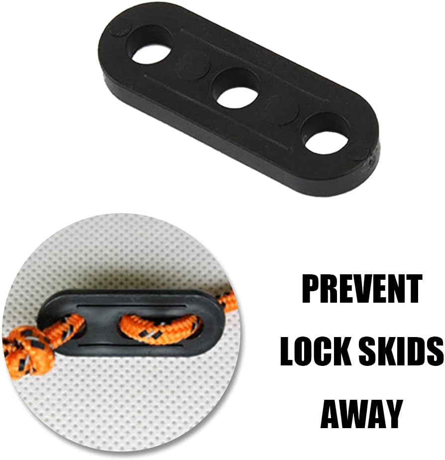 NA 15 Pcs 3Hole Guyline Tensioner Rope Tensioner Tents Rope Fastener for Camping, Hiking