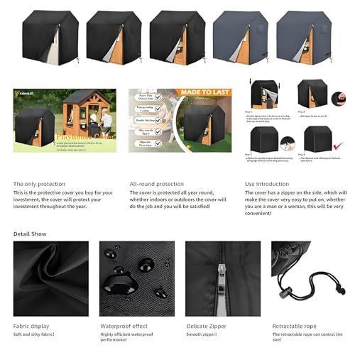 Funda para casa de juegos exterior transpirable para camping y jardín 7