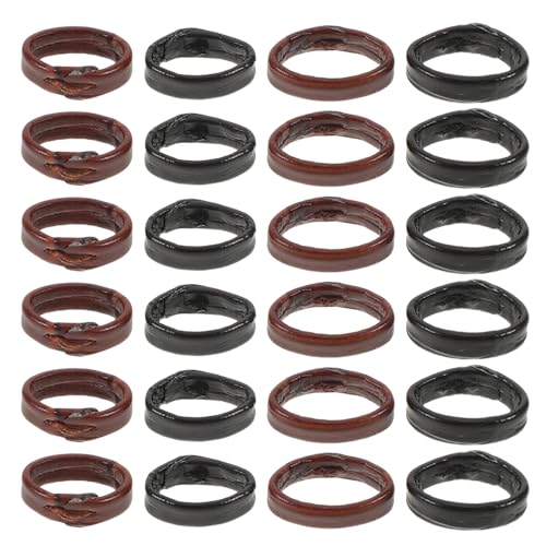 Presillas de cuero OUNONA antiaflojamiento de 10mm y 12mm para reparar smartwatches