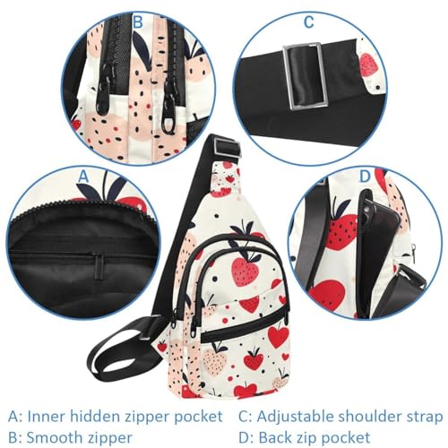 Mochila pequeña bandolera cruzada bolsa de pecho de día frutal 4
