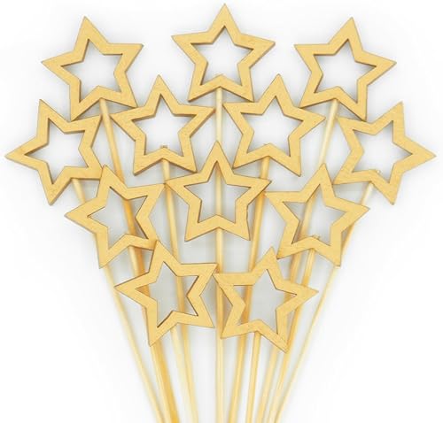 Miniatura 7 de 100 palillos de bambú para cócteles, palillos de dientes decorativos para aperitivos, frutas y bebidas, decoraciones de fiesta de cumpleaños