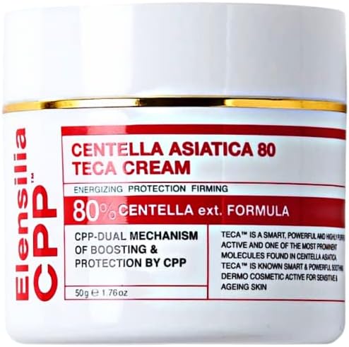 Elensilia CPP Centella 80 Intensive Snail Cream 1.76 Fl. Oz. - Adenosine, Botanical Extracts for Plumping, Firming, Hydrating, Moisturizing