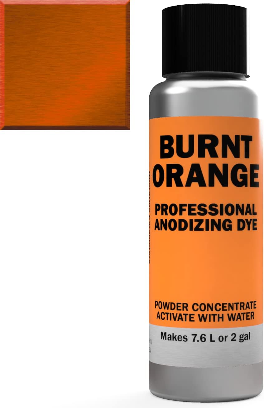 Interactivia Anodizing Professional Aluminum Anodizing Dyes | Orange 2B | Light to Rich Orange | Powder Concentrate Makes 7.6 liters Or 2 Gallons