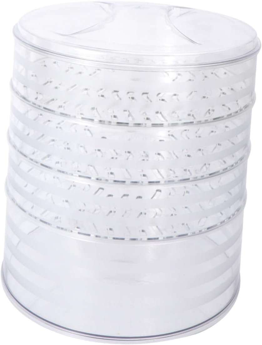 Multi-layer Plastic Food Cover Set, 5pcs Home Food Preservation Mesh Covers with Dustproof Folding Design for Kitchen Leftover Storage and Meal Protection