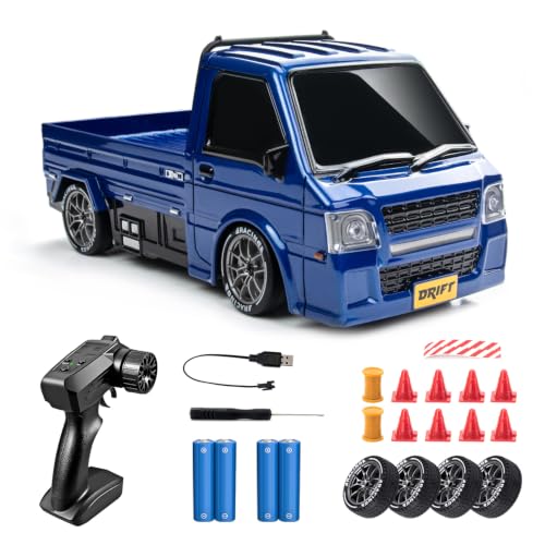 Nowzeth RC Drift Car, 1/24 4WD Bue Japanese-Style Drift Pickup Truck