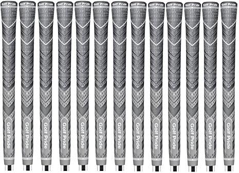 Set of 13 New Golf Pride MCC Plus4 Grips, Gray, Standard