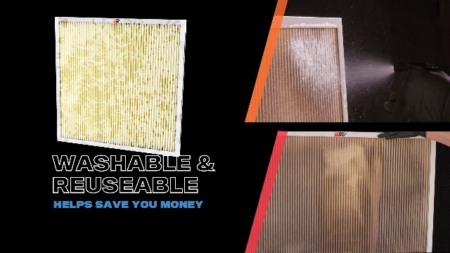 K&N 20X25X5 HVAC Furnace Air Filter, Lasts a Lifetime, Washable