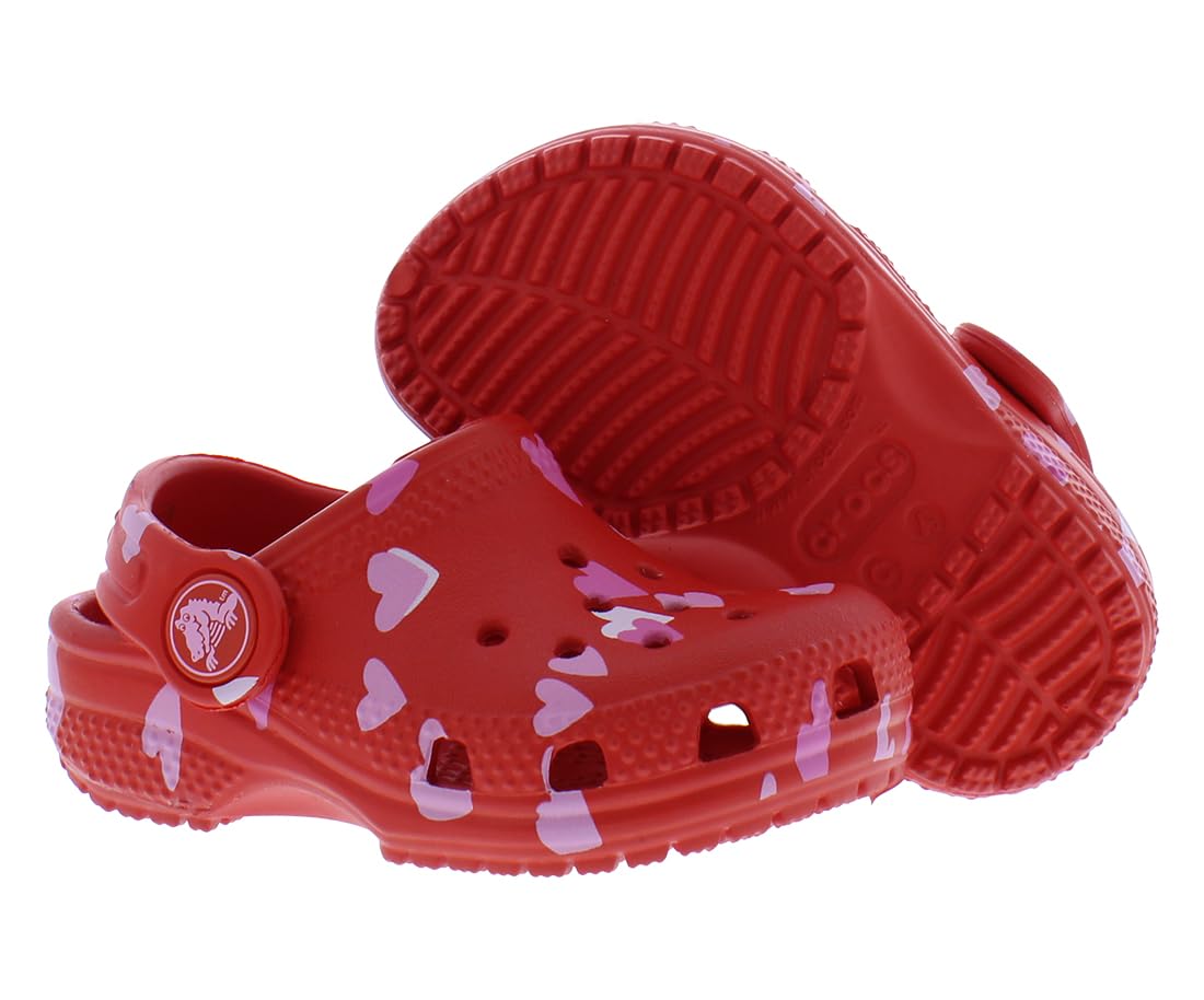 Crocs Classic VDay Clog T, Zoccoli Unisex - Bambini e Ragazzi, Cherry Red, 27/28 EU