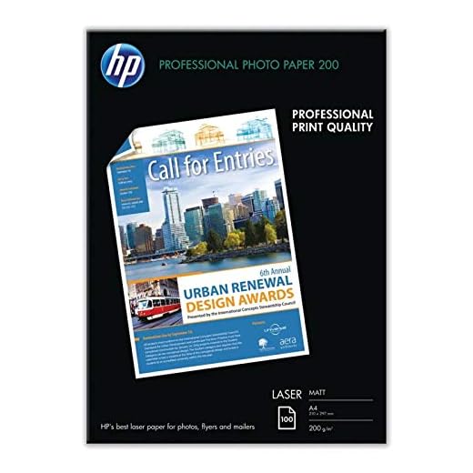 HP professionellt laserfotopapper Matt A4 (100 Sheets) Vitt
