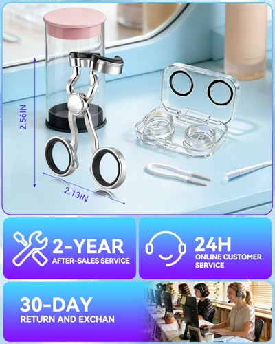 Image of 2 Sets Contact Lens Applicator Tool Kits, Rose Gold+Black, 3-Step Easy Wear | 【Ultra-Smooth】【3.0 Precision Alloy & Natural Silicone】0 Shift, Contact Lens Insertion Removal Kit for Home Travel
