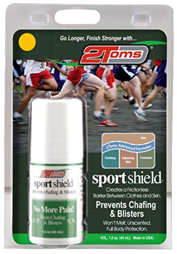 2Toms SportShield - Anti-Chafe and Blister Prevention for Your Body, Sweatproof and Waterproof