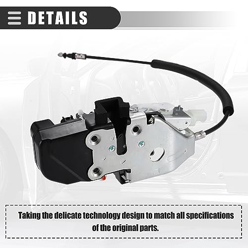 Image of Motoforti Front Left Car Door Latch Lock Actuator, for Dodge Challenger 2011-2014, Metal, Black