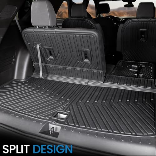 Image of Cargo Mat Backrest Mats for 2018-2022 2023 Chevrolet Chevy Traverse Car Mat Accessories, All Weather TPE Cargo Liner Trunk Mat (18-23 7 /8 Seats-3rd Row Backrest Mats&Cargo Mat)