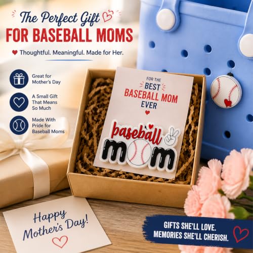 Baseball Mom Bag Charm – Cute Baseball Charms for Perforated Tote Bags miniatura 7