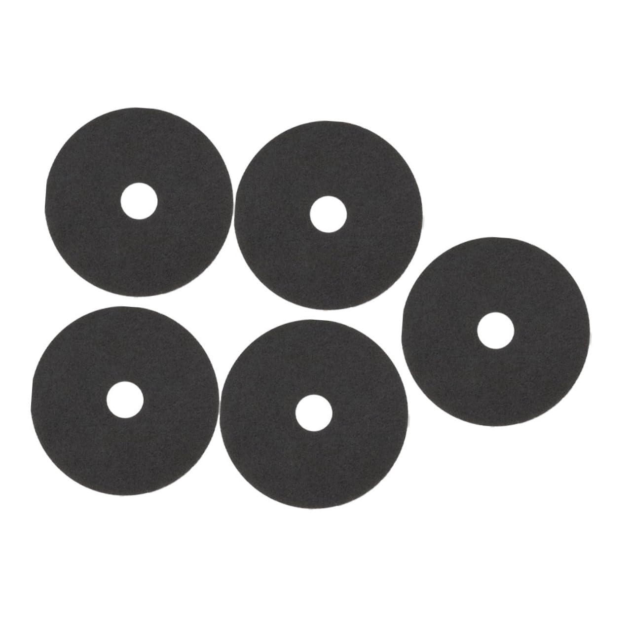 Zerodeko 5 Pieces 17-inch Black Microfiber Floor Cleaning Pads for Floor Machine Reusable Polishing and Scrubbing Cushions for Industrial and Commercial