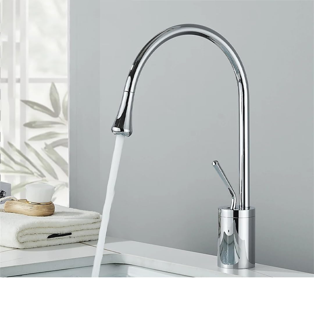 Robinet de lavabo mitigeur thermostatique salle de bain en laiton brossé noir argent LWX