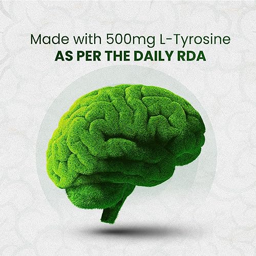 Image of Himalayan Organics L-Tyrosine Supplement Supports Cognitive Health | Improves Metabolism | Healthy Nervous System (120 Capsules)