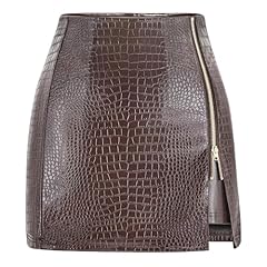 Brown Croc-embossed