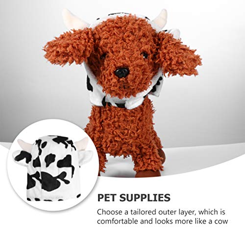 Balacoo puppy hoodie dog cow hat, cow shaped plush pet cosplay hat cow headgear lovely pet dog costume pet supplies puppy clothes 6 Balacoo puppy hoodie dog cow hat, cow shaped plush pet cosplay hat cow headgear lovely pet dog costume pet supplies puppy clothes - image 7